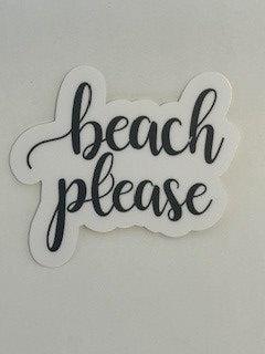 Beach Please Sticker