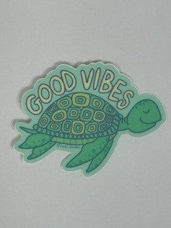 Hawaii Honu turtle good vibes sticker